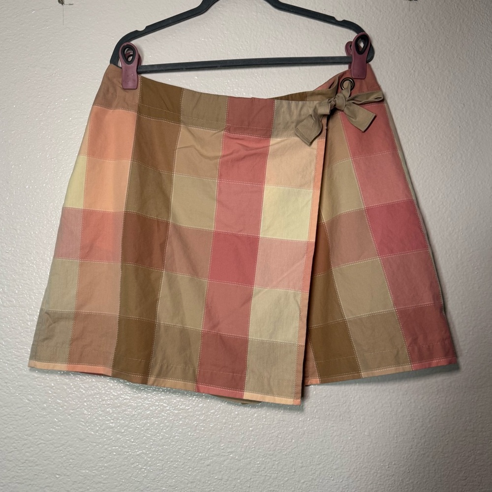 Plaid Wrap Mini Skort with tie Liz golf